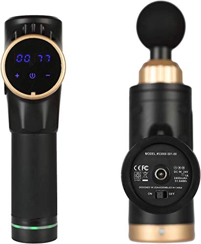 MASWATER Massage Gun Percussion Massager for Athletes Muscle Deep Relaxation Portable Handheld Deep Multifunctional Massager 30 Speeds Personal Percussive Massage (Black)