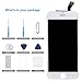 iPhone 6 Screen Replacement White, Giorefix 4.7 Inch LCD Display Touch Screen Digitizer Frame Assembly with Full Set Repair Tools Screen Protector for iPhone 6 Display White