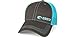 Costa Neon Offset Logo Trucker Hat, Graphite + Neon Blue