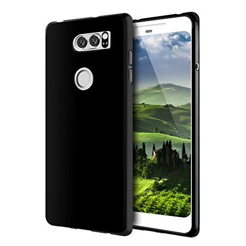 LG V30S ThinQ Phone Case, LG V30+ Case, LG V30 Case, OEAGO Ultra [Slim Thin] Flexible TPU Gel Rubber Soft Skin Silicone Protective Case Cover for LG V30S Thin Q Phone/LG V30 Plus/LG V30 - Black