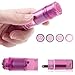 Finever Pocket Mini Massager Toys Personsal Pleasure Tool 4 Heads (Blue Pink)