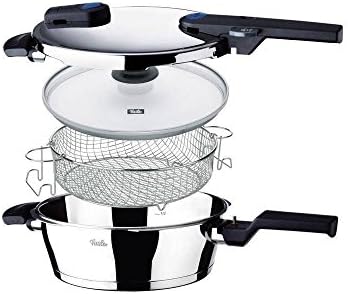 Kitchen Cookware Fissler FIS5850 Stainless Steel 4.2 Qt Vitaquick Pressure PAN Cooker