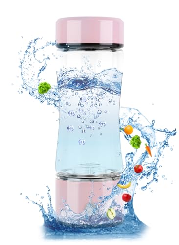 Photo 1 of Hydrogen Water Bottle Generator, Portable Hydrogenated Water Ionizer Machine, Ion Bottles with SPE PEM Technology, Electrolysis 4000 PPB Water, Hydroh Health Hydrowave Lifewater, Hydro(Sakura Pink)