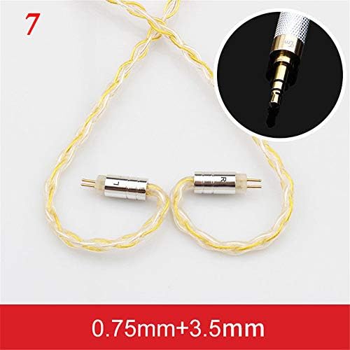 TRN 8 Core Upgraded Silver Plated Cable 2.5/3.5mm MMCX 0.75 Earphone Audio Cable