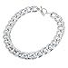 Glamorous Chunky Silver Coloured Plastic Curb Chain Choker Necklace/Collier By VAGA