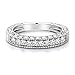 Gem Stone King 925 Sterling Silver White Created Sapphire Ring | Wedding Band Ring For Women | 1.00 Cttw | Available In Size 5,6,7,8,9
