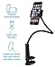 Aduro Phone Holder for Desk Gooseneck Bed Mount Cell Phone Stand Clamp with Adjustable Arm Compatible with All iPhone Galaxy White