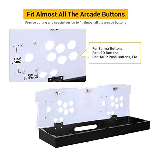 TAPDRA DIY Acrylic Panel and Metal Arcade Case kit for 2 Player 2P