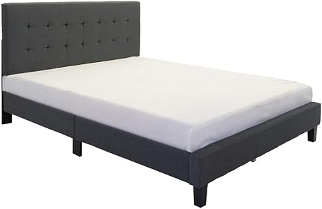 Amazon Com Divano Roma Furniture Tufted Platform Bed Frame W Wooden Slats Deluxe Queen Dark Grey Furniture Decor divano roma furniture tufted platform bed frame w wooden slats deluxe queen dark grey