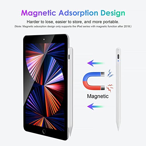 koucoaka Stylus Pen for iPad - Stylus Pencil with Palm Rejection,Tilt,Magnetic Function - Compatible with 2018-2021 iPad Pro (11/12.9 Inch) iPad 6th/7th/8th,iPad Mini 5th,iPad Air 3rd/4th Gen