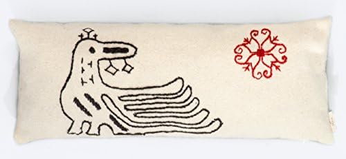 Pavone - Embroidered Hand-Woven Wool Pillow Cover