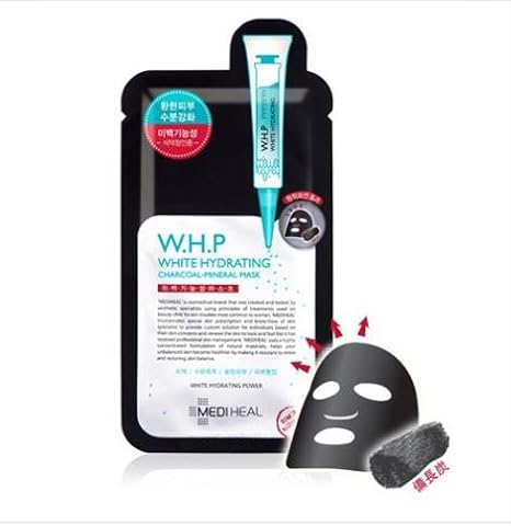 Amazon メディヒール Mediheal W H P 美 白水分 ミネラル 炭 マスクパック 10枚 W H P White Hydrating Charcoal Mineral Mask 10ea 並行輸入品 Mediheal フェイスパック 通販