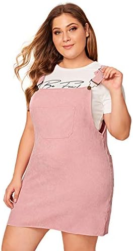 pink overall dress plus size