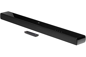 JBL Cinema SB120-2.0 Channel Soundbar with Built-in Subwoofer, Bluetooth and HDMI ARC Connectivity, Ultra-Low-Profile - Black