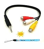 Maxhood 3.5mm male Plug to 3RCA Female adapter cable Video adapter, 3.5mm Male Plug to 3 RCA Female (Red-Yellow-White) Connectors For AV ,Audio , video, LCD TV,HDTV
