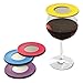 Drink Tops Ventilated Silicone Wine Glass Covers - Weighted Cover Allows air to circulate - Outdoor Glass Protectors prevent particles - BPA Free - 4 Pack