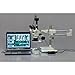 AmScope SM-4TZZ-144A Professional Trinocular Stereo Zoom Microscope, WH10x and WH20x Eyepieces, 3.5X-180X Magnification, 0.7X-4.5X Zoom Objective, Ambient Lighting, Double-Arm Boom Stand, Includes 0.5X and 2.0X Barlow Lens