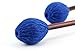 Foraineam Basics Series Medium Keyboard Marimba Mallets With Maple Handle and Blue Yarn Head
