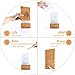 Essential Oil Diffuser Aromatherapy Diffuser Wood Grain Cool Mist Humidifier for Office Home Study Yoga Spa Travel, Auto Shut-Off and 7 Color Night Lights, 200 Milliliter Bamboo Diffuser