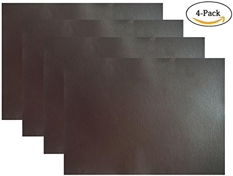 Ancefine Leather Repair Patch,Adhesive Patches for First Aid for Sofa,Car Seat,10-Inch by 7-Inch,4-Pack (Dark Brown)