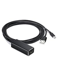 Adaptador Ethernet LAN RJ45 a Micro USB con cable de alimentación de 36.0 in para transmisión de TV Stick