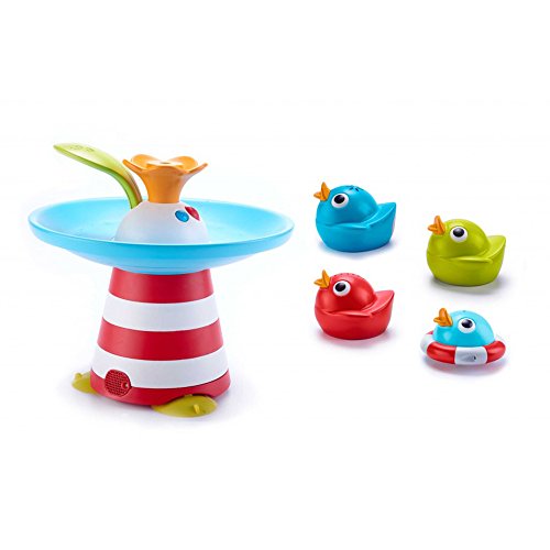 Yookidoo Bath Toy - Musical Duck Race with Auto Fountain, Water Pump, and 4 Racing Ducks