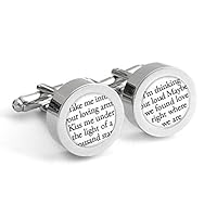 Custom Cufflinks with Wedding Song / 1st for Him