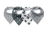 Nautical Baby Bandana Drool Bibs 4 Pack Shower Gift Set Idea For Boys or Girls by Nora's Nursery