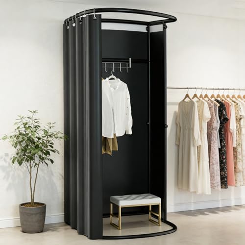 LXSEHN Portable Fitting Room, Mobile Store Clothes Fitting, 200X100X95CM Changing Room Shopping Mall, Temporary Portable Screen, Privacy Screen for Bathroom