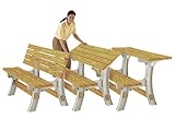 2x4 Basics Flip Top Garden Park Picnic Outdoor Bench Table Kit