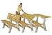 2x4 Basics Flip Top Garden Park Picnic Outdoor Bench Table Kit