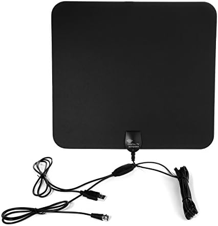 XISEN Amplified HDTV Antenna - 50 Mile Range Super Thin Digital Indoor TV Antenna with 16.5 foot Coaxial Cable