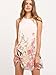 Floerns Women's Scoop-Neck Floral Sleeveless Short Straight Dress, Beige, Small