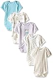 BON BEBE Baby Best Friends Assorted Bodysuit Set (Pack of 5), Neutral, 3-6 Months