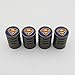 US85 Superman Black Chrome Auto Car Wheel Tire Air Valve Caps Stem Cover