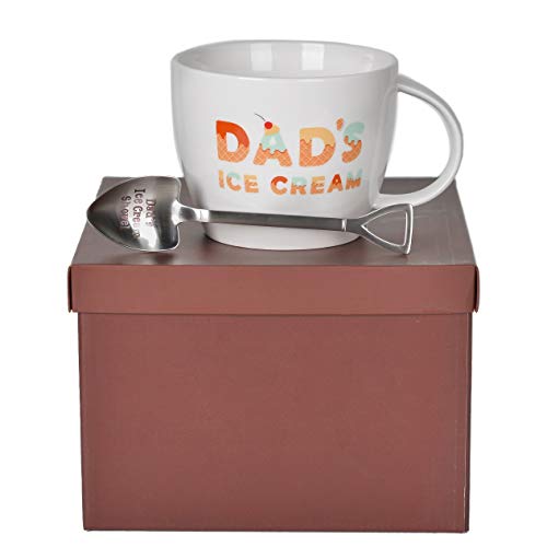 Gifts for Dad Dad’s Ice Cream Bowl and Engraved Spoon Dad’s Ice Cream
