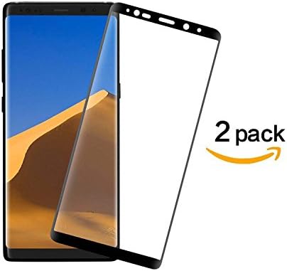 [2-pack] Galaxy Note 8 Screen Protector,Granvan Full Coverage Anti-Scratch, Anti-Fingerprint, Easy to Install Curved Tempered Glass Screen Protector for Samsung Galaxy Note 8 (Black)