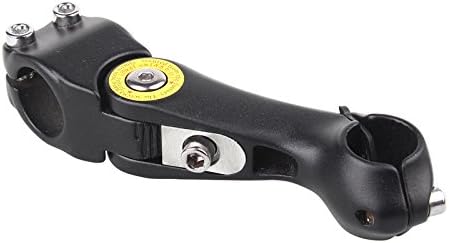 HS-R301 Cycling MTB Bicycle Bike Adjustable Riser 1/8" Handle Bar Stem Aluminum Alloy Black Silver (Black)