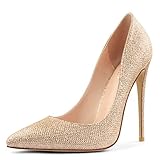 COLETER Women's Sexy Pointed Toe High Heels,4.72