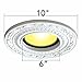 Renovators Supply Manufacturing Recessed Lighting Trim 10 in. Round White Polyurethane Ornate Recessed Ceiling Light Trims