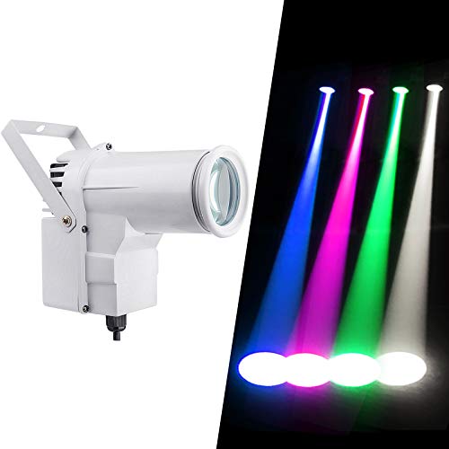 Led Pinspot, Dmx 12W Polychrome Rgbw 4In1 Led Spot, Utilisation pour Boule à Facettes, Vitrine De La Boutique, Discothèque, Salle De Bal, Ktv, Bar, Club, Soirée, Mariage