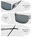 LVIOE Wrap Around Style Polarized Sunglasses to Wear Over Regular Prescription Glasses with UV 400 Protection for Men & Women Activities (Grey Frame Grey Lens fit over glasses)