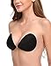 Wingslove Adhesive Bra Reusable Strapless Self Silicone Push-up Invisible Sticky Bras for Backless Dress (Black,E)