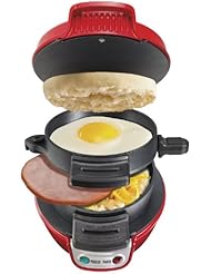 Hamilton Beach 25476 Breakfast Electric Sandwich Maker, Red