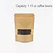 SumDirect 50pcs 4x6 Inch 1 oz Kraft Paper Bags with Window, Stand up Small Ziplock Paper Bags, Food Storage Pouch