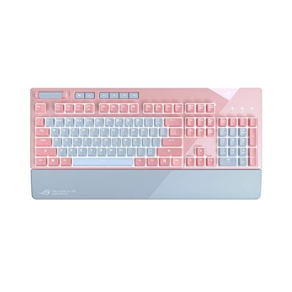 ASUS ROG Strix Flare Pnk (Cherry MX Red) Limited Edition Mechanical Gaming Keyboard with Switches, Aura Sync RGB…