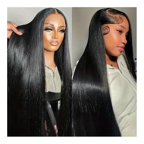 gengchang66 Wigs, 13x4 HD Lace Front Wig Brazilian Straight Human Hair Wig For Women 200 Density 13x6 Transparent Lace Frontal Wig(13x6,18inch)