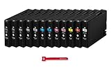 Compatible Canon PGI-29 All Ink Tanks for Canon PIXMA PRO-1 - Value Pack, 12 Cartridges + Abacus24-7 Cable Tie