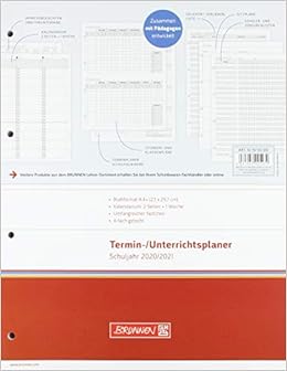 Brunnen 1075700001 Wochen Ersatzkalendarium Lehrerkalender 2020 2021 Termin Unterrichtsplaner Lehrer Sortiment 4061947025279 Amazon Com Books