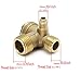 Chiloskit 3-Port Brass Male Threaded Air Compressor Check Valve Central Pneumatic Air Compressor Attachments Accessories, G1/8x G3/8x G1/2